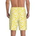 thumbnail image 4 of Lsque Daisies Flowers Mens Sleep Pajama Shorts,Short Pajama Pants, Cotton Ultra-Soft Knit-Small, 4 of 9