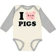 thumbnail image 3 of Inktastic I Love Pigs Boys or Girls Long Sleeve Baby Bodysuit, 3 of 5