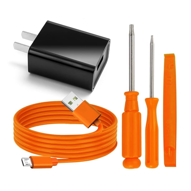 Cargador de pared rápido Cable de carga y destornillador de timbre de anillo de repuesto apto para Ring Video Doorbell (lanzado en 2020) 2/3/3 Plus/4 kit de repuesto, cámara de mirilla, cámara de bate