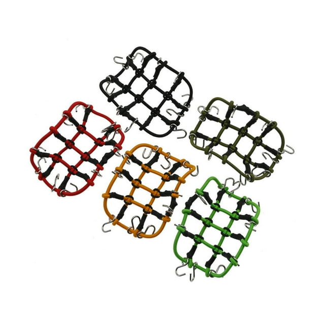 Grille de Toit Résistante à l'Usure Réutilisable Élastique Filet à Bagages Poche en Maille Détachable Accessoires Décoration Forte Résistance à la Traction Vert Militaire