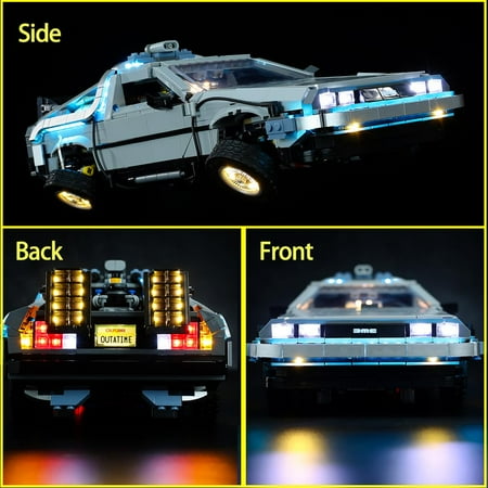Kyglaring LED Light Kit Designed for Lego Creator Expert Back to The Future Time Machine 10300 Model Building Kit-No Model(RC Sound Version)