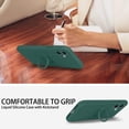 thumbnail image 3 of iPhone 11 Case, AmPm Liquid Silicone Soft Gel Rubber Slim Cover with Ring Kickstand |Car Mount Function,Shock Absorption Full Protective Anti-Scratch Case for iPhone 11, Light Green, 3 of 8