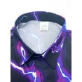 thumbnail image 3 of 3D Graphic Shirt for Men Shirts Button Down Long Sleeve Tops Vacation Outfits Clothes Purple XL, 3 of 7