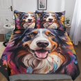 thumbnail image 3 of Border Collie Duvet Cover Double Animal Pattern Bedding Set Soft Lightweight Microfiber Dog Quilt Cover with Zipper Closure King, 3 of 5