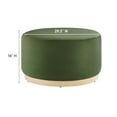 thumbnail image 6 of Ottoman Accent Chair, Green, Velvet, French Living Lounge Cafe Lobby Hospitality Restaurant, Modern Contemporary Boutique HB36598, 6 of 7