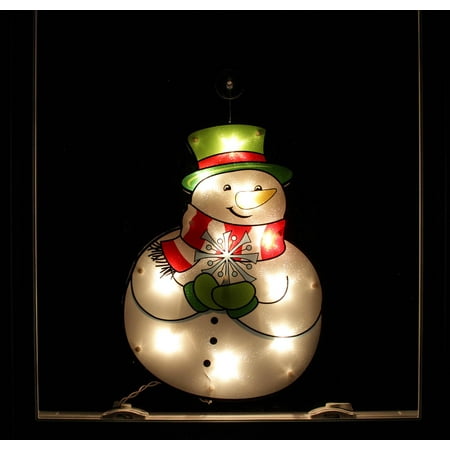 16 5 quot lighted holographic snowman christmas window 16 5 quot lighted holographic snowman christmas window
