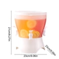 thumbnail image 3 of HaoXun Large Capacity 360° Rotatable Partition Beverage Jug - Plastic Cold Water Dispenser with Push-button Faucet for Home Kitchen Party Use, 3 of 6