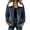 Navy, variant on Women's Fuzzy Fleece Jackets Long Sleeve Zip Up Sherpa Lapel Thick Coat Loose Fit Soft Warm Fall Winter Casual Outerwear with Pockets White