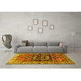 thumbnail image 3 of Ahgly Company Indoor Round Persian Yellow Traditional Area Rugs, 6' Round, 3 of 4