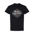 thumbnail image 4 of Gildan Men Christmas Short Sleeve Printed T-shirt, Crew Neck Merry Christmas Graphic Tee, Black, S, 4 of 4