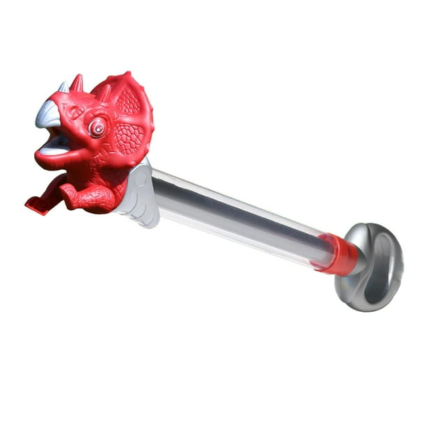 Squirter de Agua, Juegos Al Aire Libre Junto , Bomba de Succión de Agua Portátil para Piscina, Actividades de Verano para Niños Pequeños, Niñas triceratops rojo