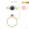 thumbnail image 5 of ANGARA Natural 1 Ct Vintage Inspired Sapphire Flower and Vine Ring in 14K Yellow Gold for Women (Size-6mm) | September Birthstone, Anniversary, Jewelry Gift for Women | Natural Blue Sapphire Ring, 5 of 9