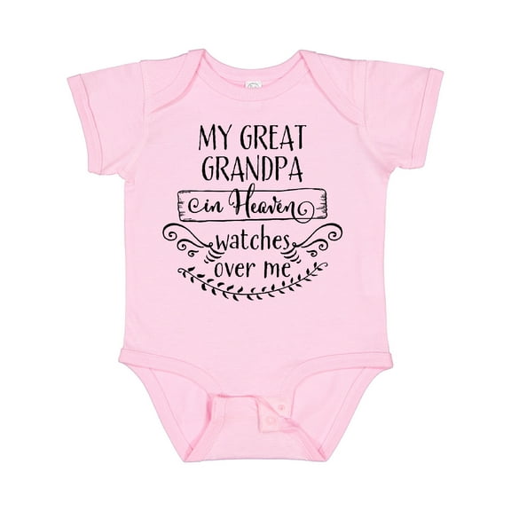 Inktastic My Great Grandpa in Heaven Watches over Me Boys or Girls Baby Bodysuit