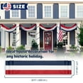 thumbnail image 2 of Tivamiko 4pcs 2x20ft Patriotic Bunting Flags: Red,White&Blue Outdoor Decor Banner for 4th of July, Garden, Porch, 2 of 8