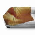 thumbnail image 3 of Orange and Yellow Soft Flannel Fleece Throw Blanket, Abstract Vivid Colors in Wavy Composition Fantasy Romantic Curves, Cozy Plush for Indoor and Outdoor Use, 50" x 60", Orange Yellow, by Ambesonne, 3 of 6