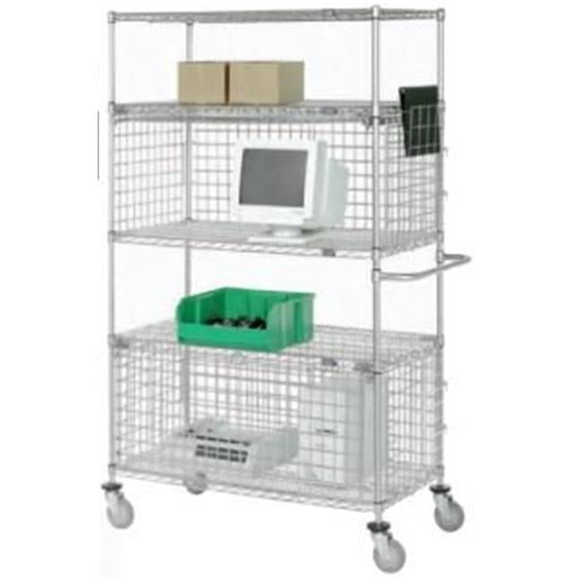 Nexel Industries S2SE1836 Two Enclosure Wire Shelf Unit, Chrome 18 x 36 x 74 in. Walmart Canada