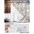 thumbnail image 5 of No Hook Shower Curtain with Snap-in Liner, Coastal Waterproof Fabric Bathroom Curtains, Nautical Summer Beach Coral Starfish Shell Bath Curtains & Mesh Top Window 54"x78", 5 of 9