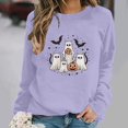thumbnail image 2 of Aboser Lovely Halloween Sweatshirts for Women Graphic Shirt Classic Crewneck Tunics Warm Cozy Long Sleeve Pullover Sweatshirt Y2k Clothes, 2 of 7