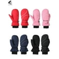 thumbnail image 3 of PULLIMORE 4 Pairs Kids Winter Ski Gloves Waterproof Fleece Lined Snow Mittens for Boys Girls (4 Colors), 3 of 8