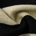 thumbnail image 6 of Royisotas Womens Striped Sweaters Pullover Beige Loose Long Sleeve Fashion Knit Sweater Tops for Ladies, 6 of 7