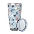 thumbnail image 2 of Vsdgher Cute Chameleons On Blue 20 Oz Stainless Steel Vacuum Insulated, Travel Mug Coffee Cup for Home, Office, Outdoor Works Great for Ice Drinks and Hot Beverage -Straw Two-piece Set, 2 of 8