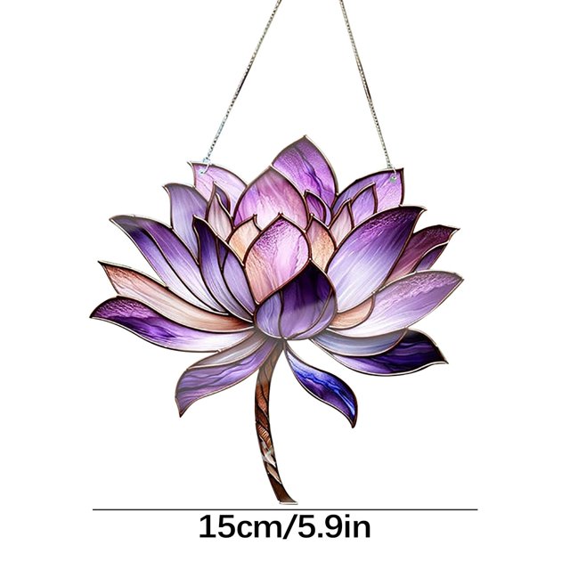 Hot6sl Ofertas Del Día Ventana Colgante de Acrílico Morado para Jardín de Casa.