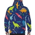 thumbnail image 7 of Sikiie Dinosaurs Men's Hoodie, Essentials Hoodie, Sweatshirt, Pullover Hooded Sweatshirt for Men-Small, 7 of 7
