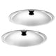 thumbnail image 2 of Stainless Steel Round Cookware Lid Replacement Cover for Pots and Frying Pans with Sturdy Handle for Home and Restaurant Use, 2 of 5