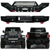 Vijay Front and Rear Bumper for 2020-2021-2022-2023-2024 Jeep Gladiator JT with LED Lights and D-Rings