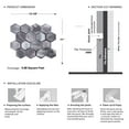 thumbnail image 6 of Sample - Modket Gray Aluminum Hexagon Modern Metallic Modern Mosaic Tile Backsplash Kitchen Wall, 6 of 6