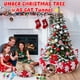 thumbnail image 5 of Túnel de tubo plegable para animales pequeños rojo cama de túnel para gatos debajo del árbol de Navidad círculo de juguete para gatos con bola decorat, 5 of 7