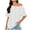 White, variant on Posijego Womens Summer Tops Short Sleeve Shirt Polka Dot Printed Round Neck Casual Blouses Loose Soft Tunic Shirts