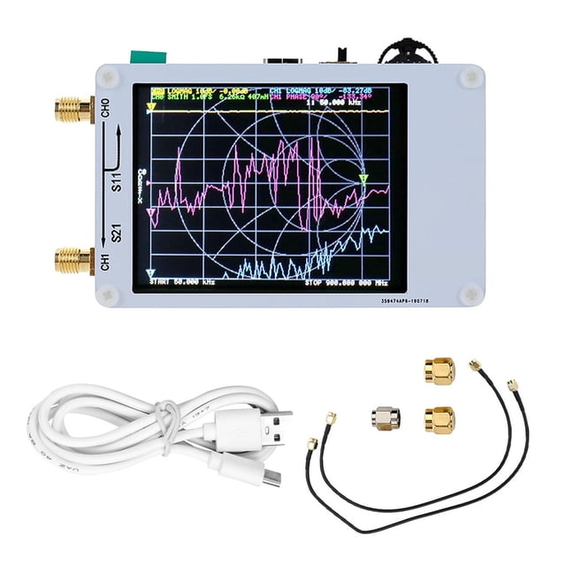 Vector Network Analyzer 50KHz~1.5GHz MF HF VHF Vector Network AnalyzerDigital LCD Antenna Analyzer Standing Wave Measuring Instrument ,Multiple Functions