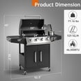 thumbnail image 7 of Ktaxon 4 Burner Propane Grill Gas Stove 58000 BTU with Side Stove,Wheels, 7 of 7