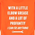 thumbnail image 3 of Instant Message - Elbow Grease And Profanity - Men's Crew Neck Fleece Pullover, 3 of 7