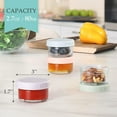 thumbnail image 2 of 6 Pack Salad Dressing Container To Go, 2.7 oz Glass Small Condiment with Lids, Dipping Sauce Cups Set, Leakproof Reusable for Lunch Box Work Trip., 2 of 7