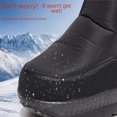 thumbnail image 2 of Botas de nieve de invierno a prueba de salpicaduras de tubo alto de talla grande para hombre y mujer, zapatos de algodón con puntos cálidos de terciopelo para parejas, 2 of 6