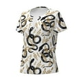 thumbnail image 2 of Naloa Snake Print T-Shirts Short Sleeve V Neck Tees for Women Fashion Tops Trendy Lightweight Soft Casual Summer Outfits Clothes, 2 of 5