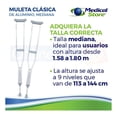 thumbnail image 4 of Muletas Axilares Ajustables De Aluminio Mediana Medical Store Medical Store 5200M, 4 of 7