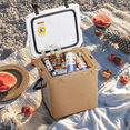 thumbnail image 4 of Magshion 18 Quart Portable Insulated Ice Cooler with Bottle Opener and Latches, Holds Up to 30 Cans, Leak-Proof Outdoor Hard Cooler for Camping Fishing Picnic Boat, Khaki, 4 of 12
