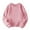 Pink, variant on Otqutp Chidren Casual T-Shirt Boys and Girls Spring Autumn and Winter Models Thickened Solid Color Round Neck Long Sleeved Tops Drop Shoulder Sweater