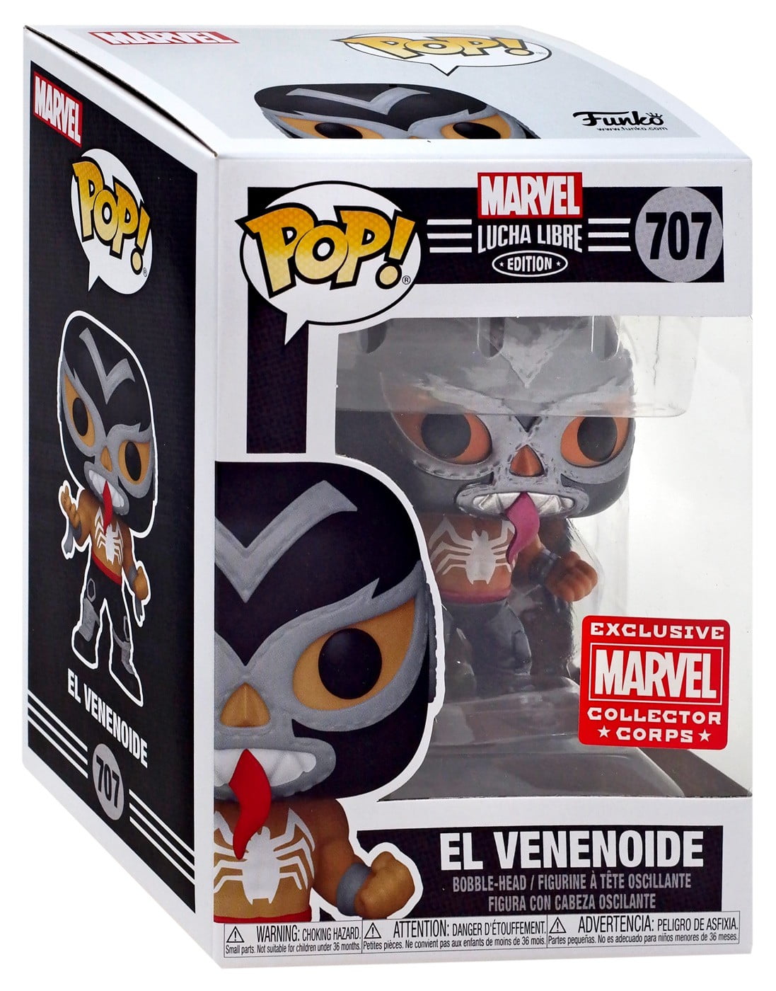 Pop! Marvel #707: Lucha Libre: El Venenoide (Metallic) Marvel Collector Corps