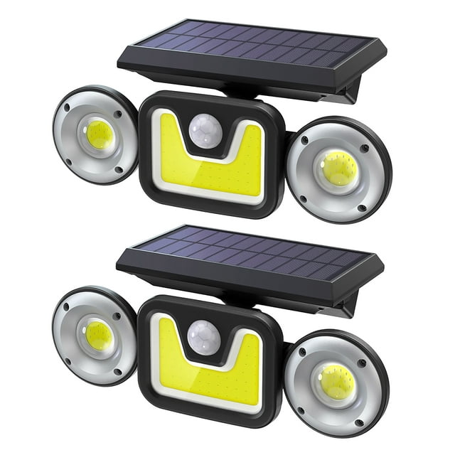 Luces solares para exteriores, 3 cabezales de luces solares de seguridad con sensor de movimiento p Ltteny Luz solar