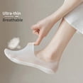 thumbnail image 3 of calcetines invisibles mujer pinkis mujer calcetines calcetines de corte bajo Calcetines ultrafinos de silicona para mujer, medias invisibles de corte bajo, malla antideslizante, seda de hielo, 5 pare, 3 of 5