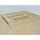 thumbnail image 3 of Base Para Cama Matrimonial Muebles GM Tradicional Desarmable Sin Pintar Madera de Pino Estufada, 3 of 4