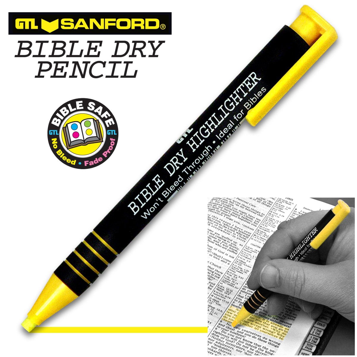 Highlighter-Bible Dry-Yellow Refill