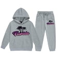 thumbnail image 4 of Toddler Girls Outfit Sets Cuhk Long Sleeve City Place Name Hoodie Top Hoodie Pants Set,2-13Y, 4 of 4