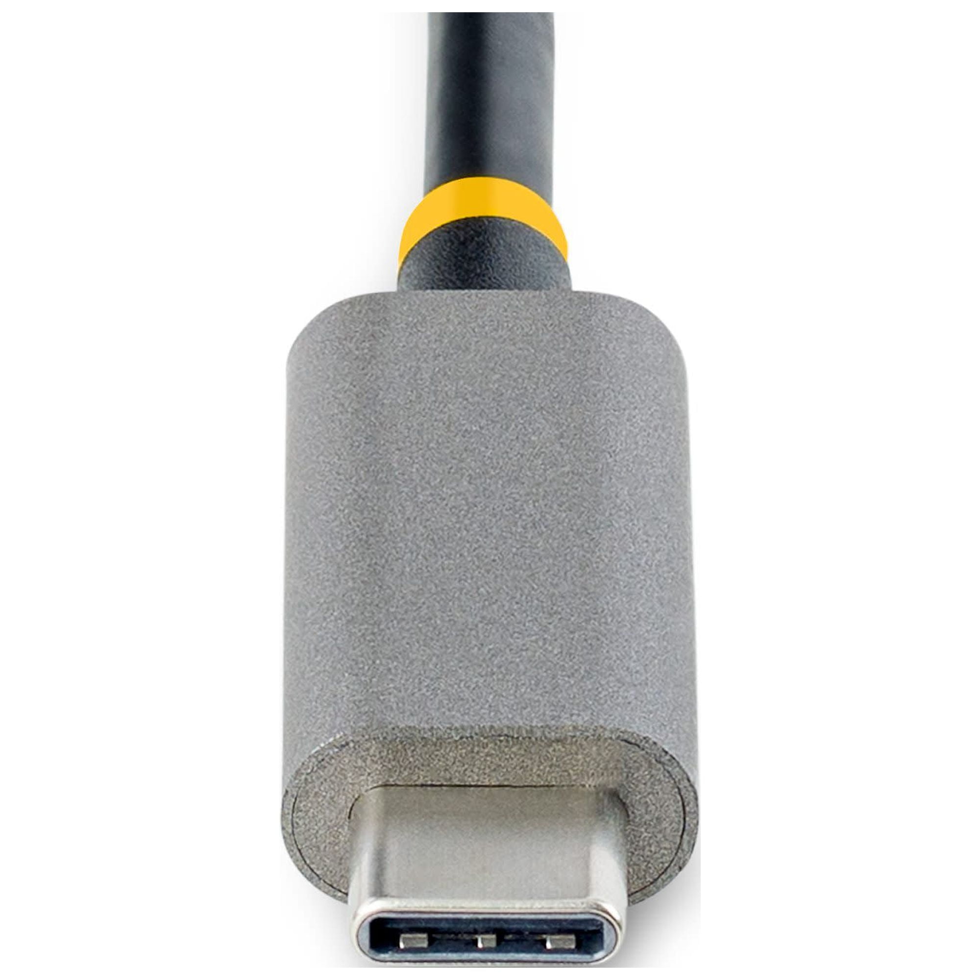 StarTech.com 3-Port USB-C Hub with Ethernet - 1ft/30cm Long USB Type-C Host Cable - GbE - Portable USB-C to USB-A Hub, Space Grey, Space Gray