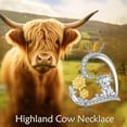 thumbnail image 6 of DOLIOX Animal Heart Necklace Sterling Silver Panda/Horse/Pig/Highland Cow/Axolotl/Fox/Elephant/Lion/Dragonfly/Flamingo/Koala Bear/Sloth/Frog Necklace Animal Jewelry Gifts for Women, 6 of 10