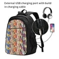thumbnail image 2 of Pofeuu Funny Dogs Family Print Storage Laptop Backpack with USB Charging Port[Water Resistant] College Computer Bookbag Fits, 2 of 7